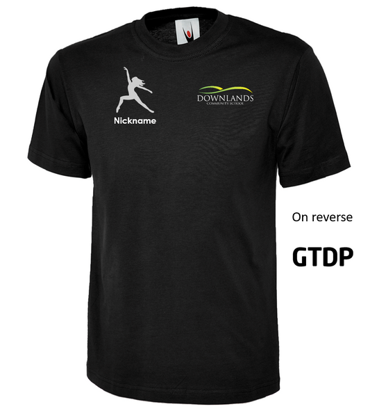 Downlands Community School GTDP Dance Tee Black Junior (UC)