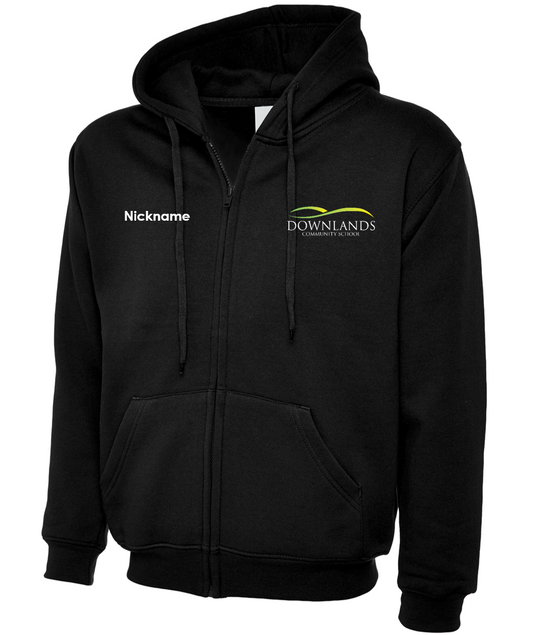 Downlands Community School Dance Zipped Hoody Black Junior (UC)