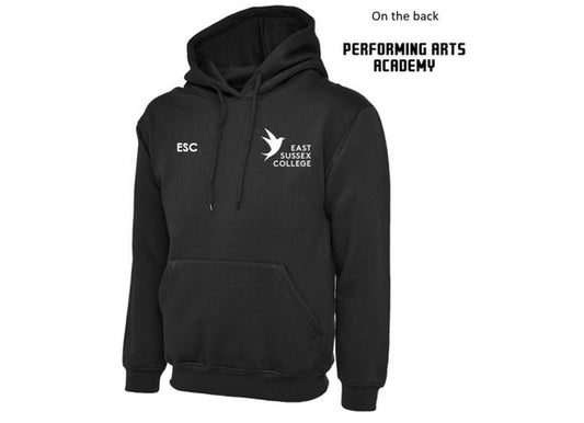East Sussex College PERFORMING ARTS Hoody Womens Fit Black (UC)