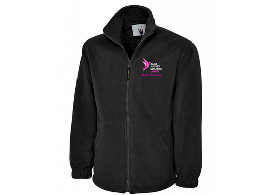 East Sussex College HEALTH & SOCIAL CARE Fleece Black (UC)