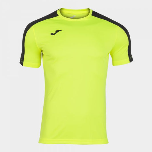 Joma Academy III Fluorescent Yellow Black Tee Adult