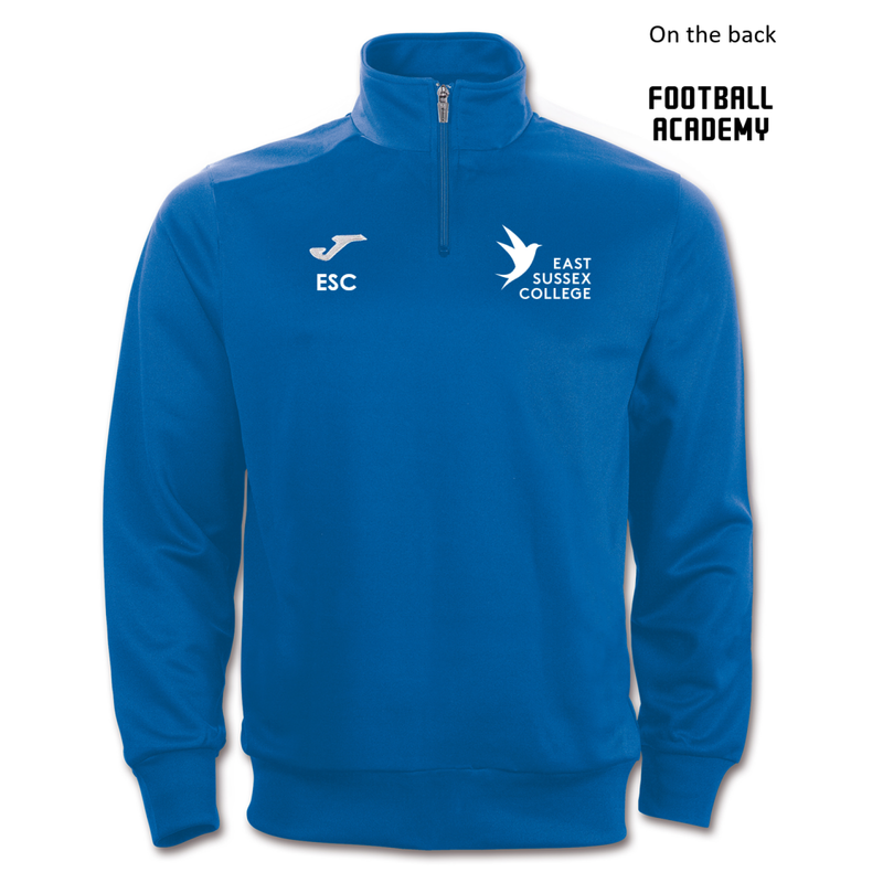 East Sussex College Lewes FOOTBALL Quarter Zip Royal (Faraon)