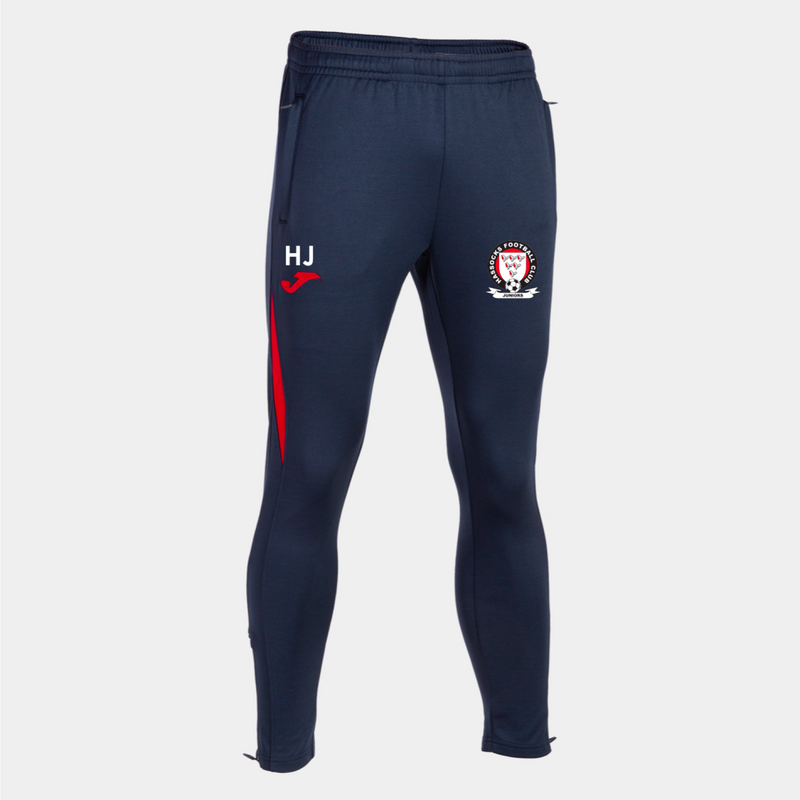 Hassocks Junior FC Tight Training Pants Navy/Red Junior (C7)
