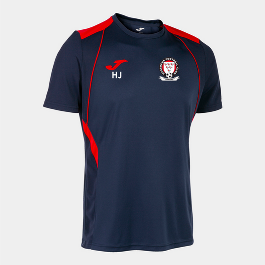 Hassocks Junior FC Coaches Tee Navy/Red Adult (C7)