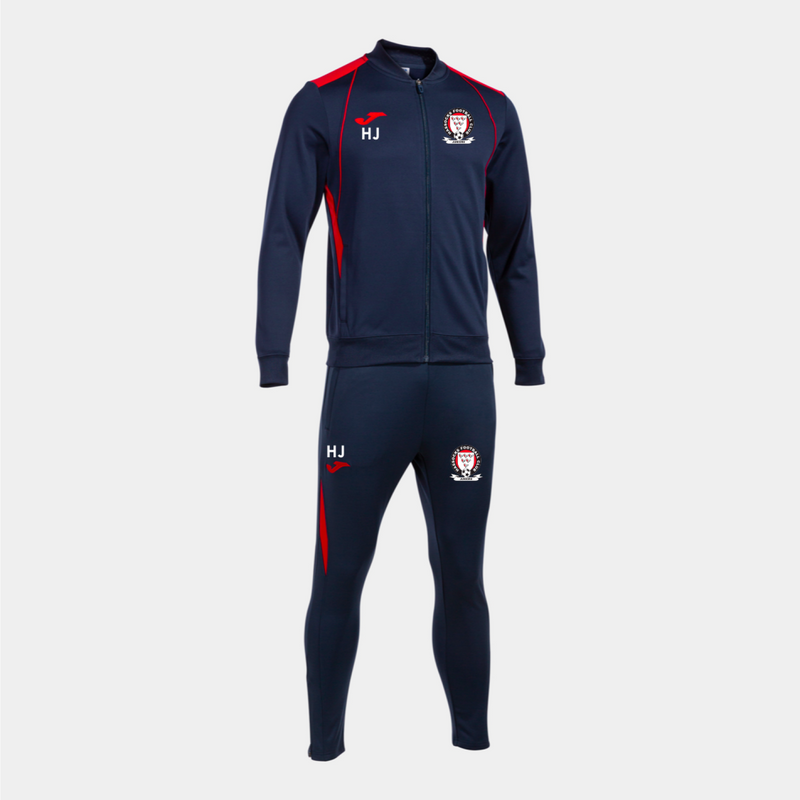 Hassocks Junior FC Coaches Tracksuit Navy/Red Adult (C7)