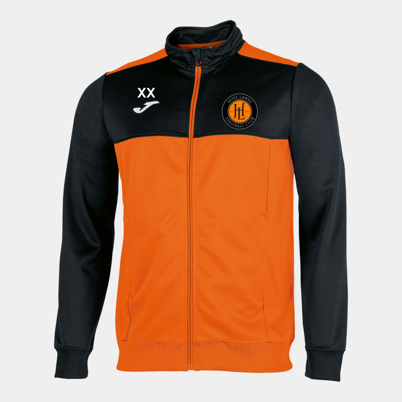 Hove Lawns FC Track Jacket Orange/Black (Winner)