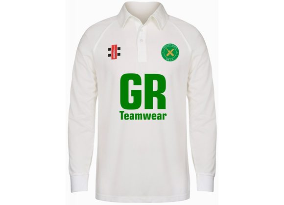 Hadlow Down Match Shirt L/S Ivory/Green (Matrix)