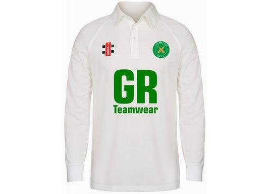 Hadlow Down Match Shirt L/S Ivory/Green (Matrix)