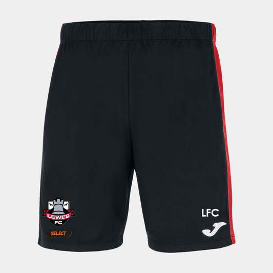Lewes FC Select Coaches Shorts Black/Red Adult (Maxi)