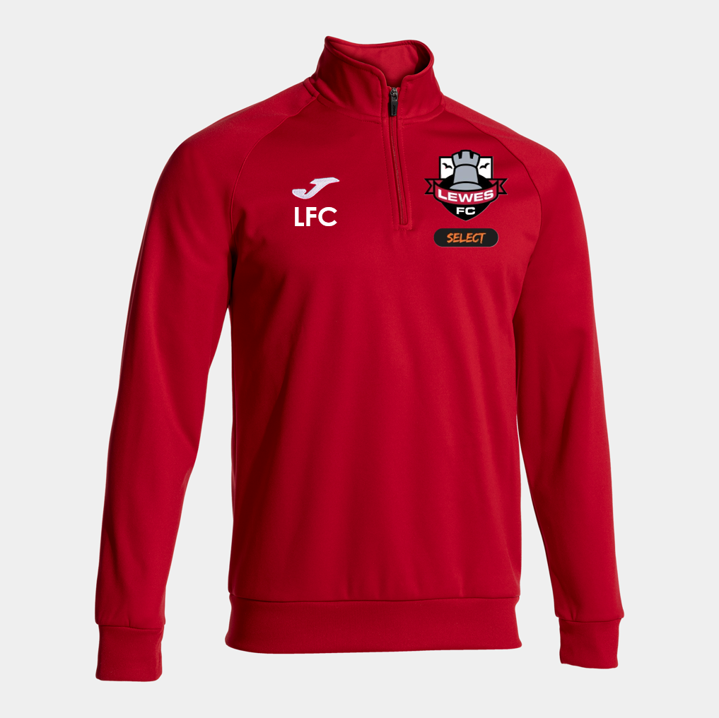 Lewes FC Select U14's Training 1/4 Zip Red Junior (Faraon)