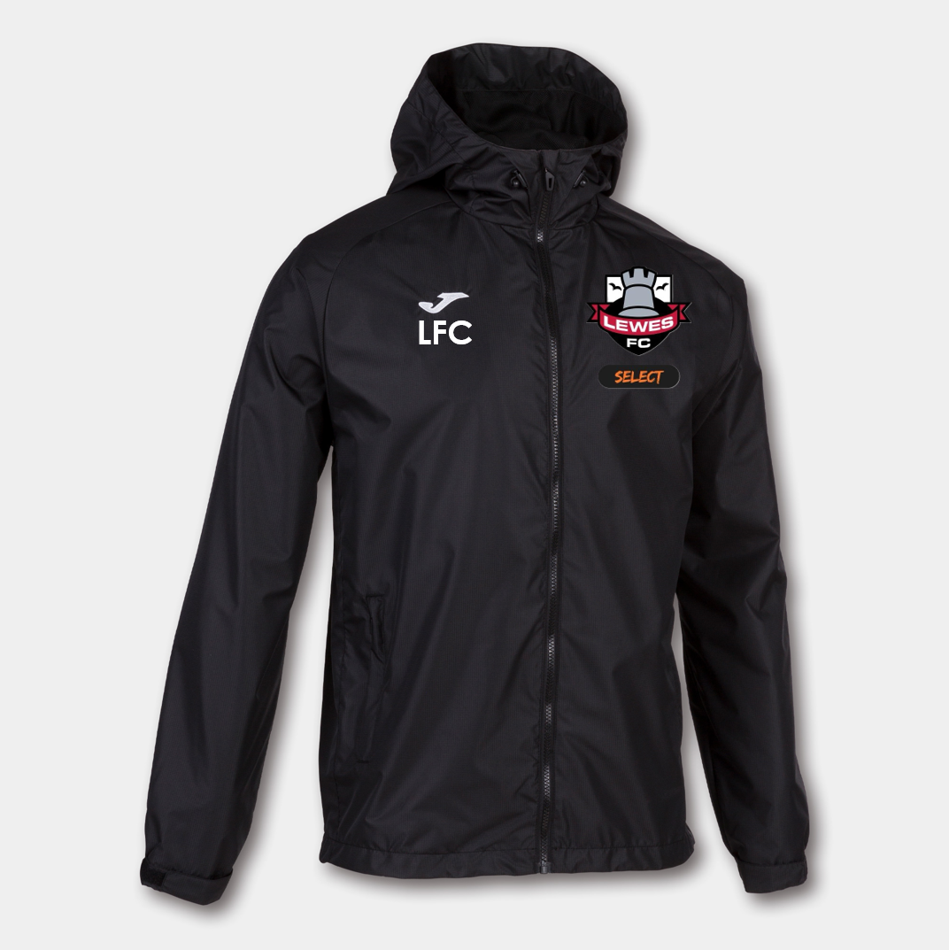 Lewes FC Select Training Rain Jacket Black Adult (Cervino)