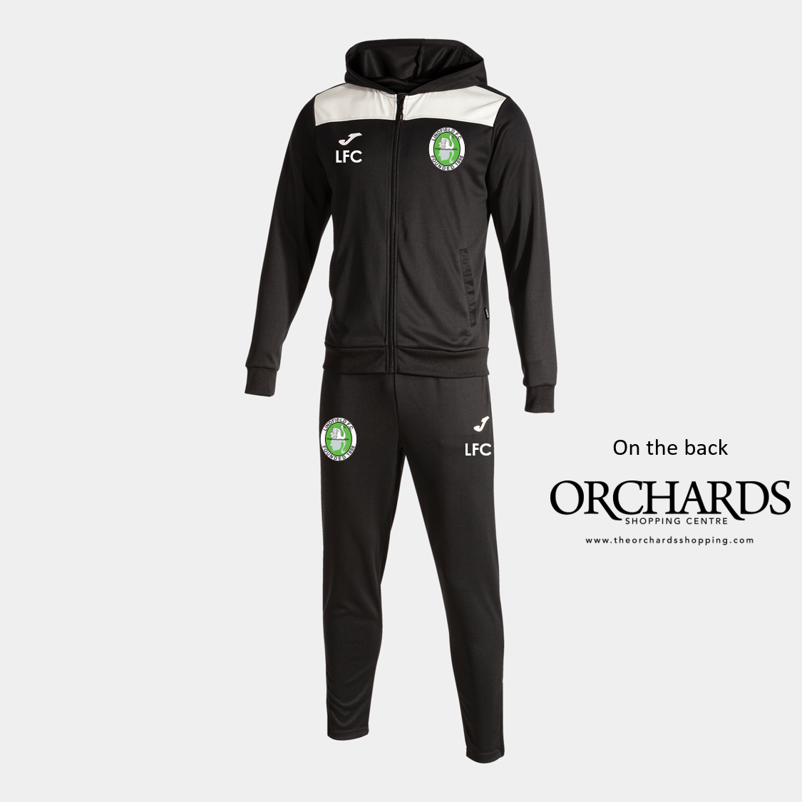 Lindfield FC Hooded Tracksuit Black/White Adult (Phoenix 2)