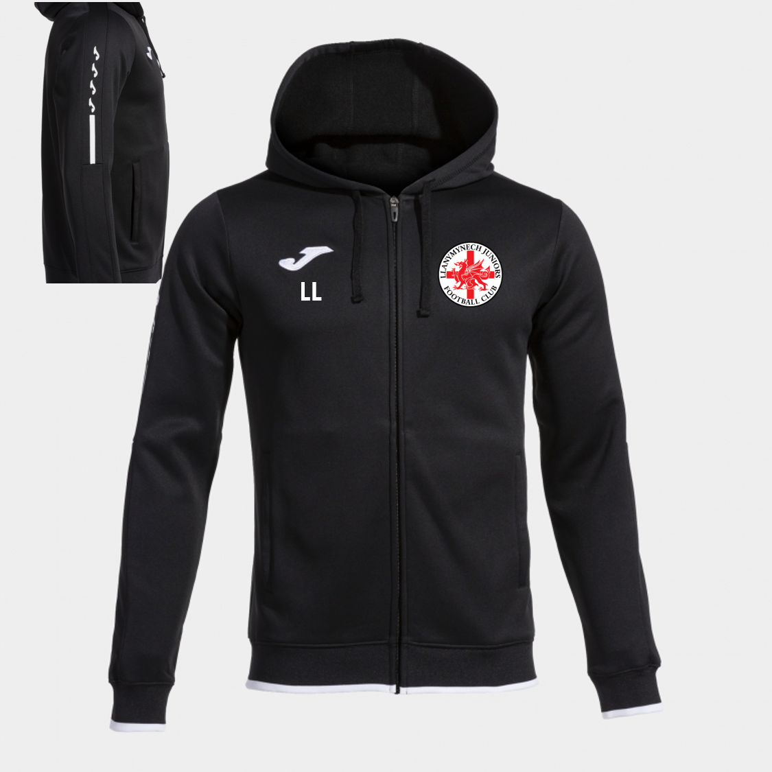 Llanymynech Juniors Full Zip Hoody Black Junior (Olympiada)