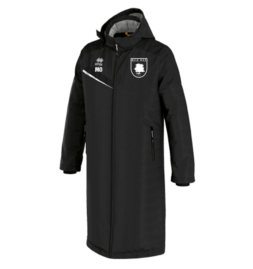 CLEARANCE Mile Oak FC Long Coat Adult Black (Iceland 3.0)
