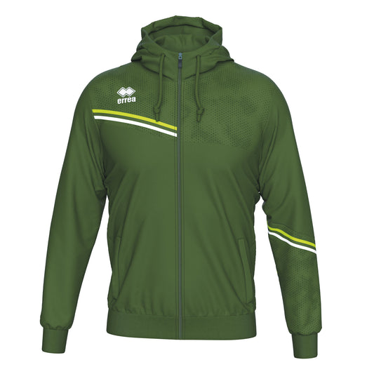 Errea Eber Zip Hoodie Military Green Junior