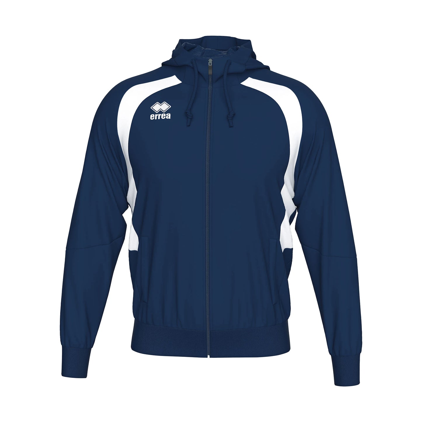 Errea Aris Zip Hoodie Navy White Junior