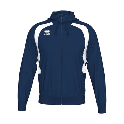 Errea Aris Zip Hoodie Navy White Junior