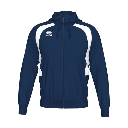 Errea Aris Zip Hoodie Navy White Junior