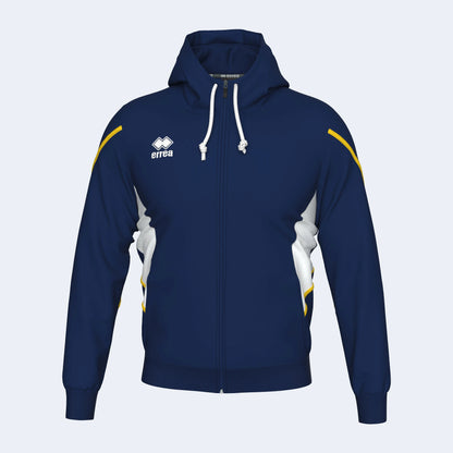 Errea Clancy Zip Hoodie Navy Yellow Junior