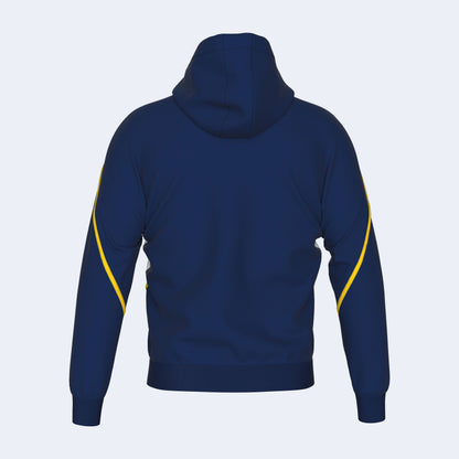 Errea Clancy Zip Hoodie Navy Yellow Junior