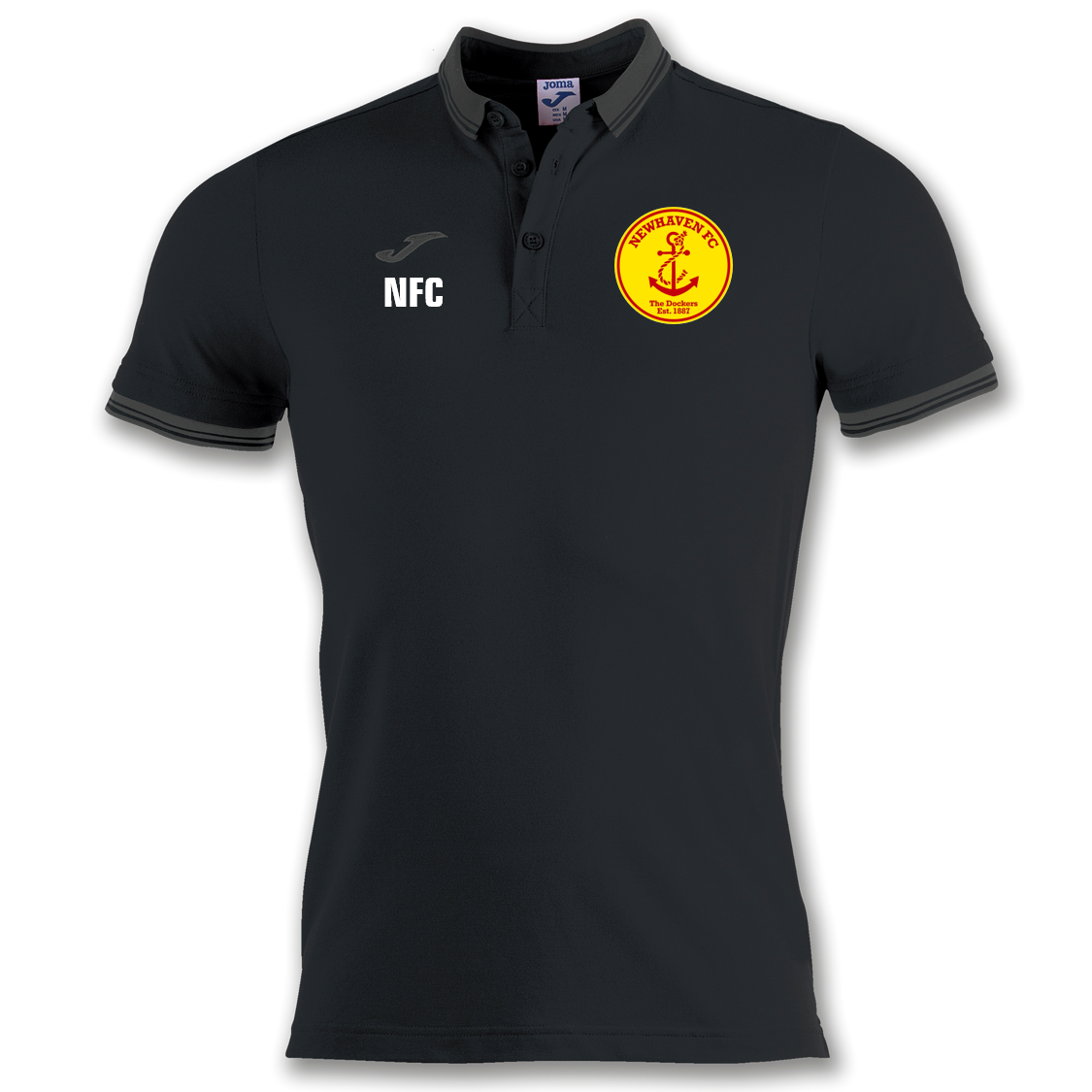 Newhaven FC Cotton Polo Black Adult (Bali)