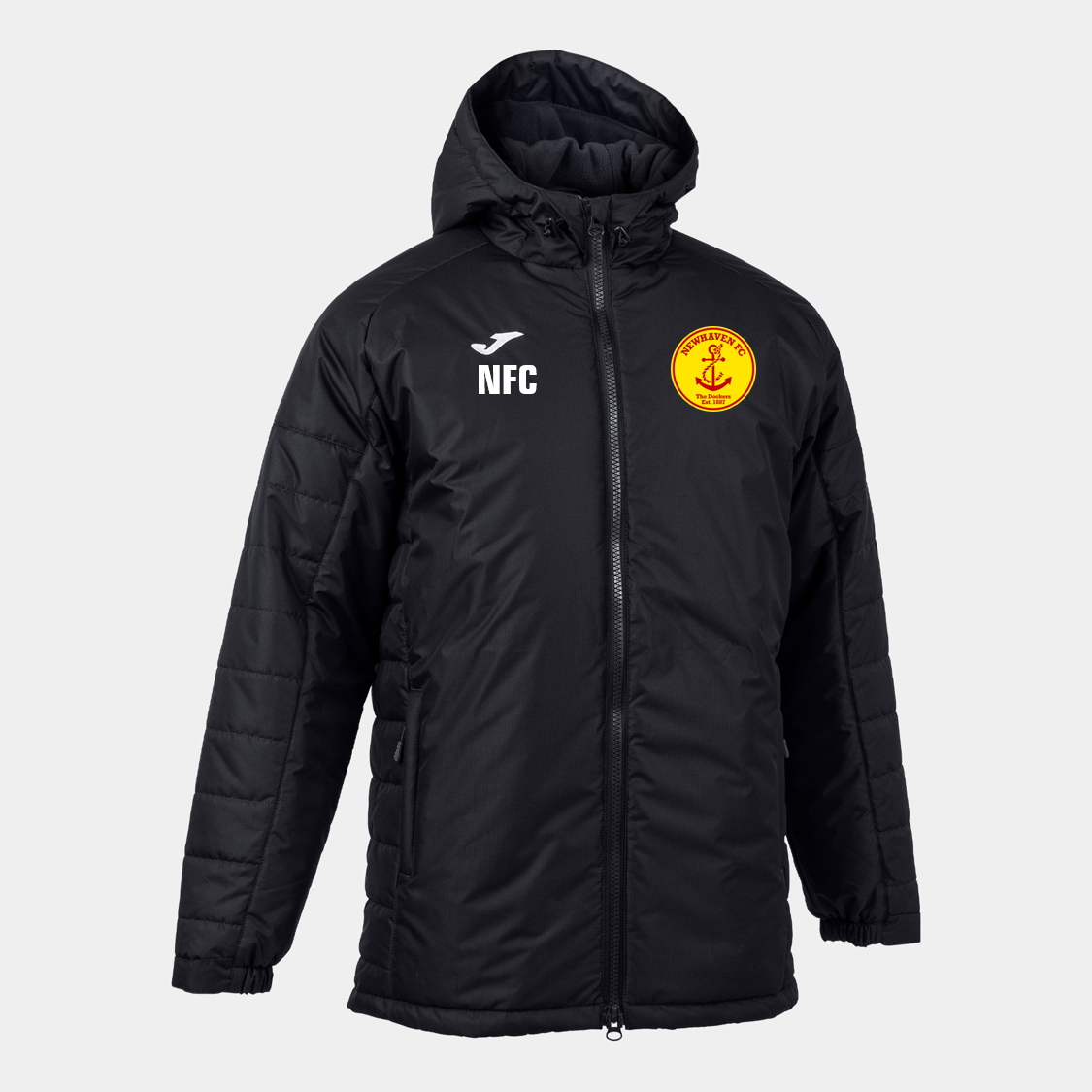 Newhaven FC Winter Coat Black Adult (Cervino)