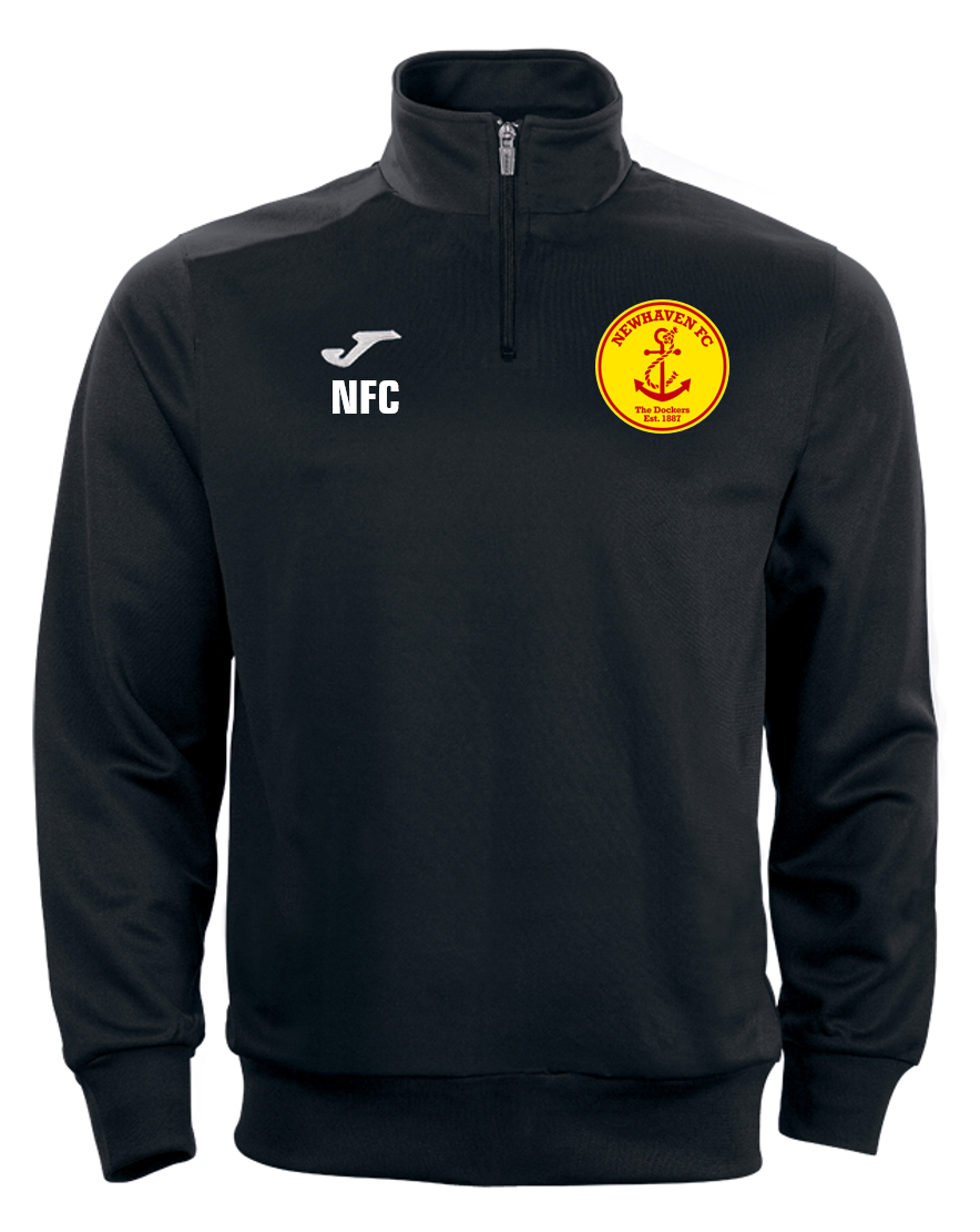 Newhaven FC 1/4 Zip Black Adult (Faraon)