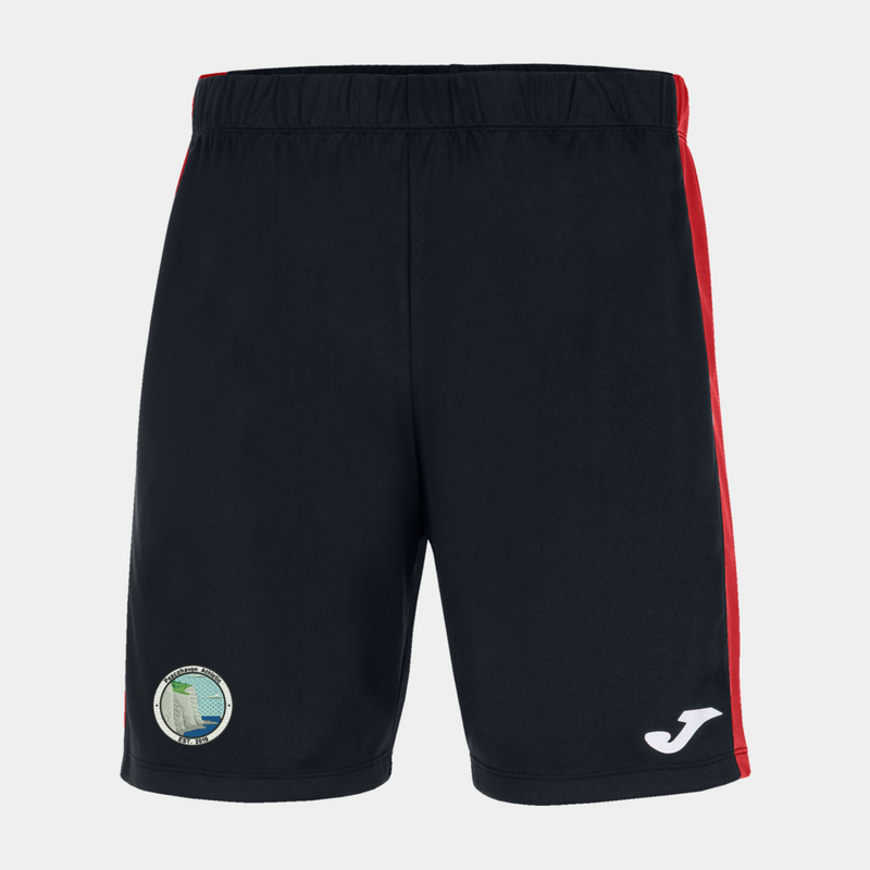 Peacehaven Athletic FC Home Match Shorts Black/Red (Maxi)