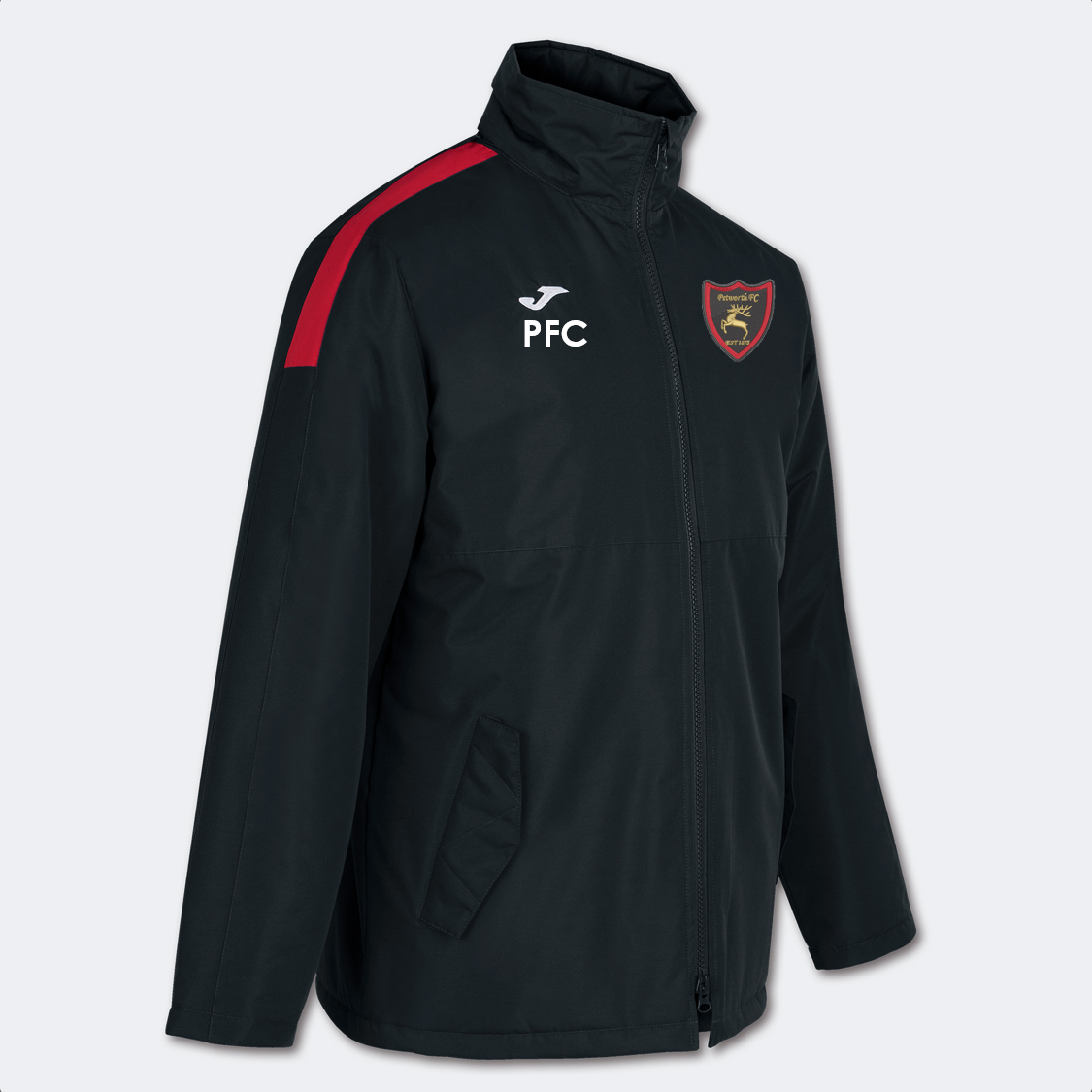 Petworth FC Winter Coat Black/Red (Trivor)