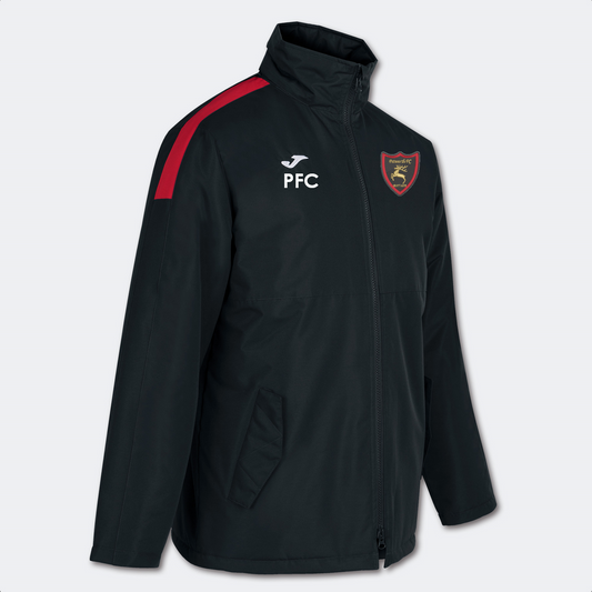 Petworth FC Winter Coat Black/Red (Trivor)
