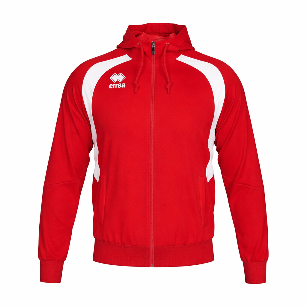 Errea Aris Zip Hoodie Red Junior