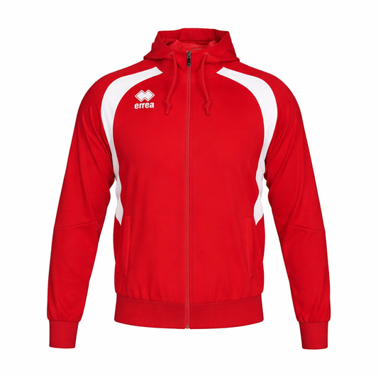 Errea Aris Zip Hoodie Red Junior