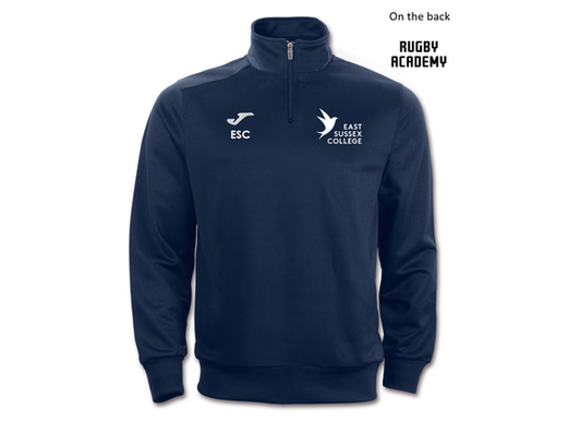 East Sussex College Lewes RUGBY Quarter Zip Navy (Faraon)