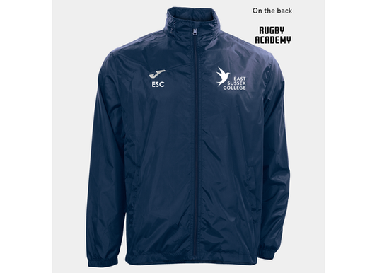 East Sussex College Lewes RUGBY Shower Jacket Navy (Rain)