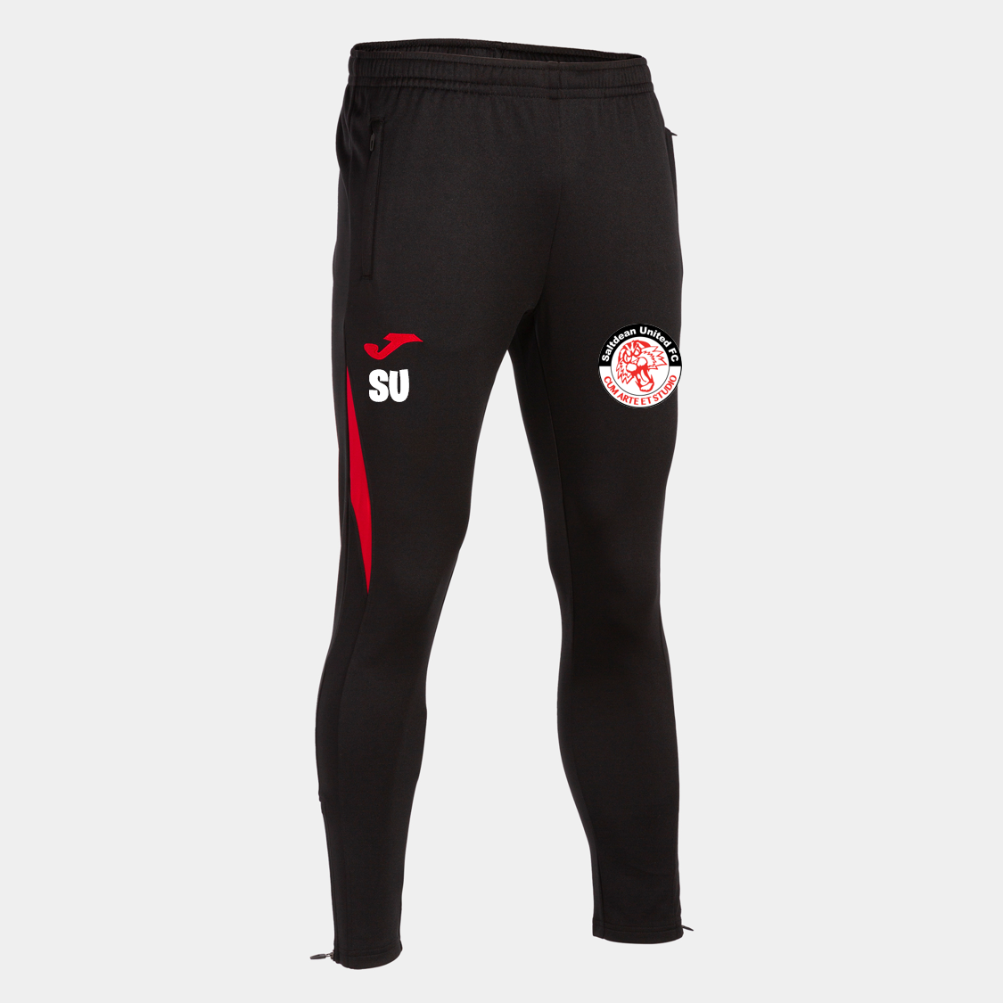 Saltdean United FC Training Pants Black/Red Junior (C7)