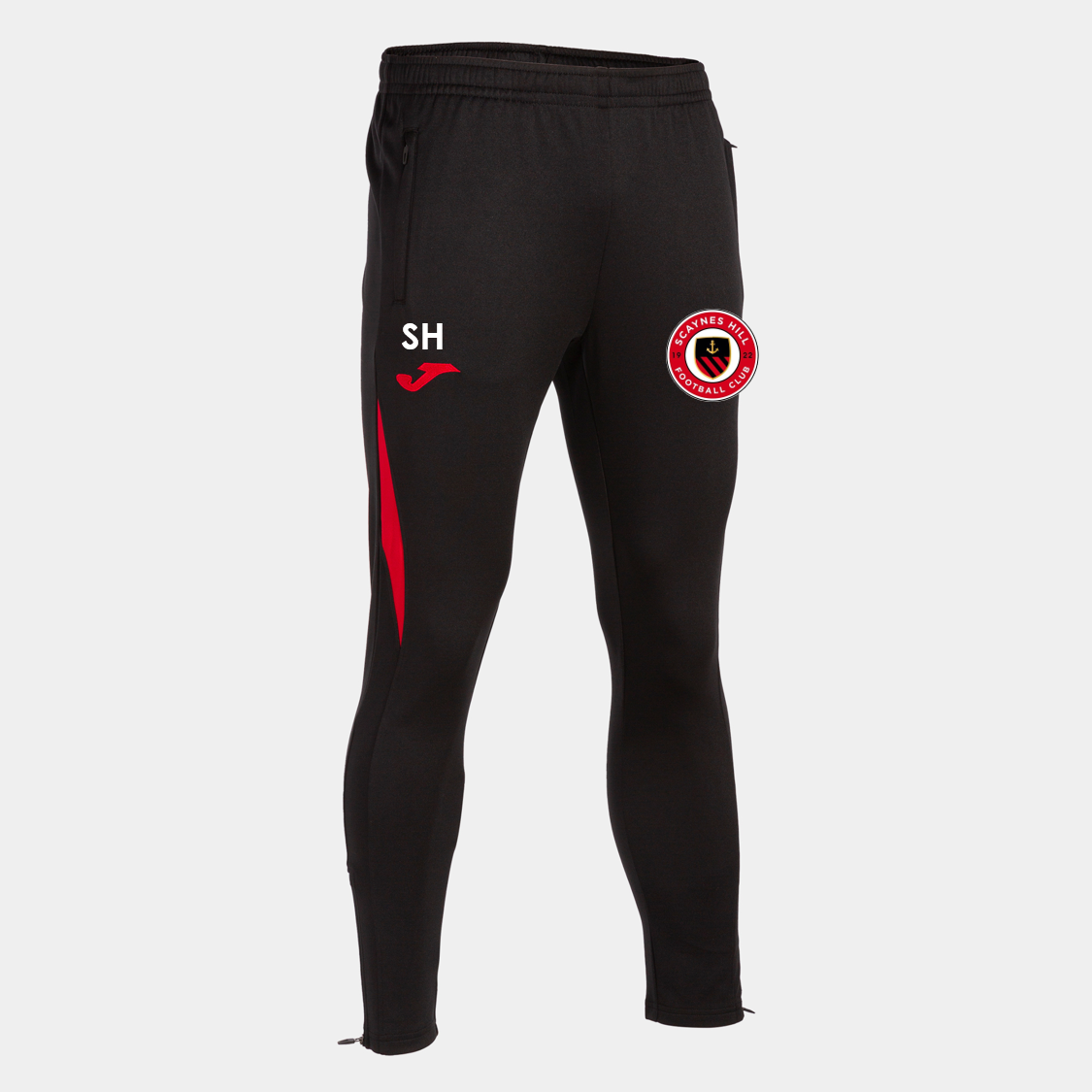 Scaynes Hill FC Track Training Pant Black/Red Adults (C7)