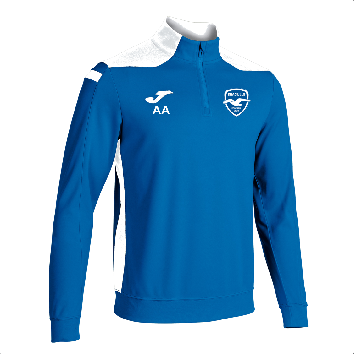 Seagulls FC Players 1/4 Zip Royal/White Junior (C7)