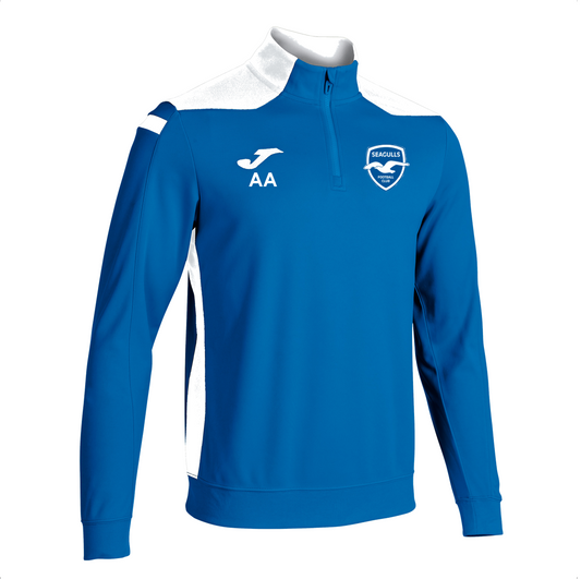 Seagulls FC Players 1/4 Zip Royal/White Junior (C7)