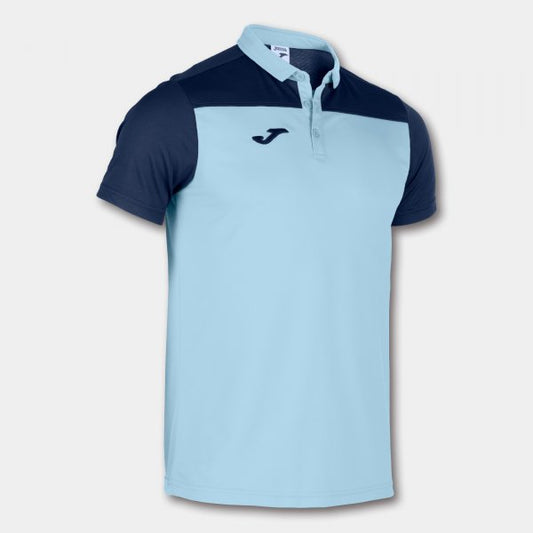 Joma Hobby II Polo Sky Blue Navy Junior