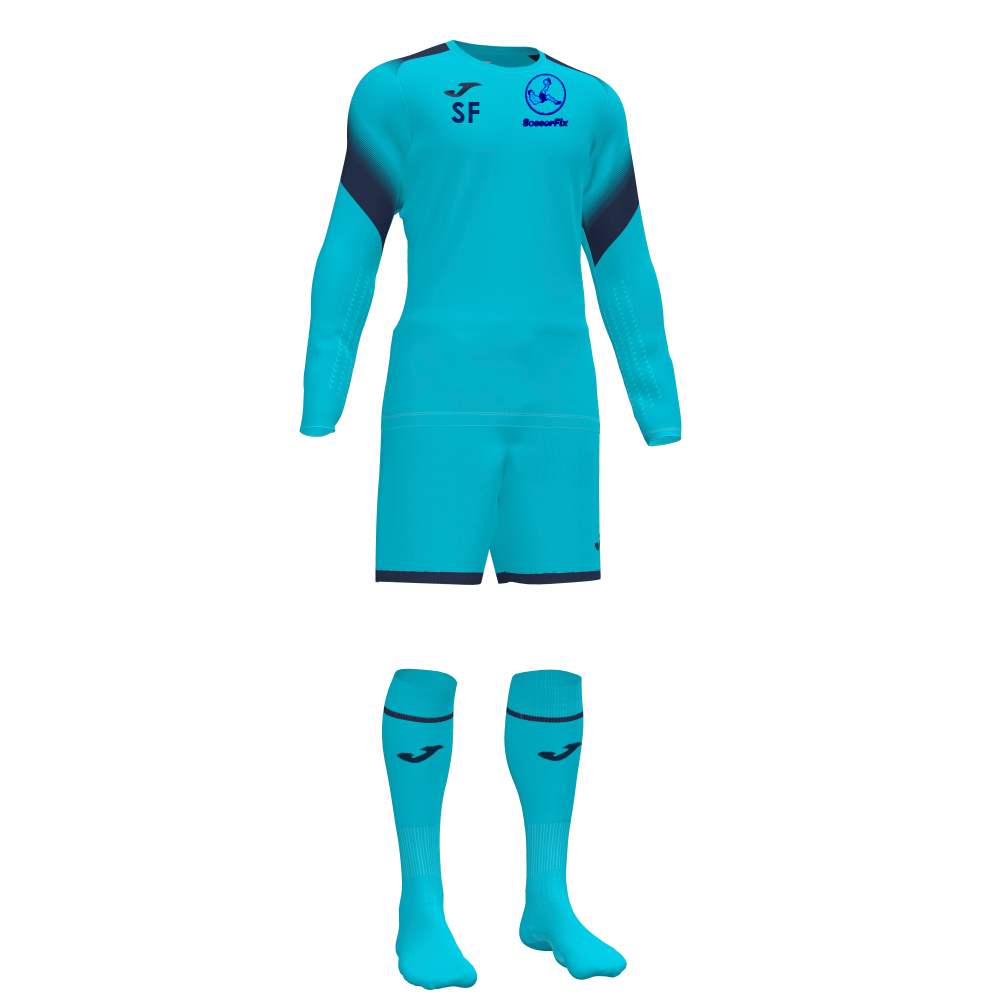SoccerFix Goalkeeper Kit Turquoise Adult (Zamora)