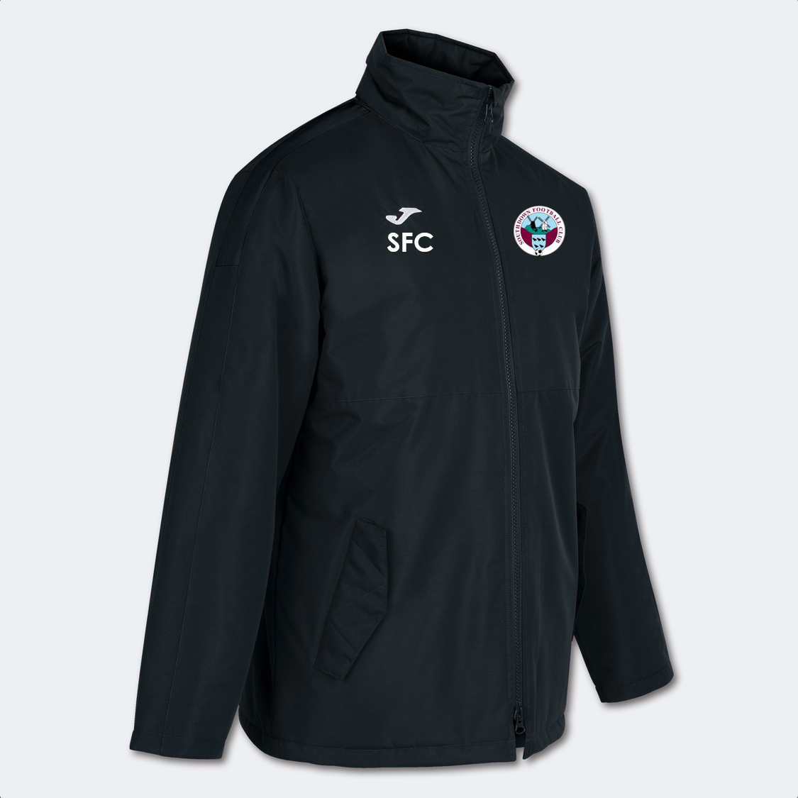 Southdown FC Coaches Winter Coat Black Adults (Trivor)