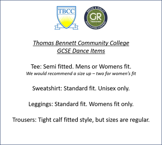 TBCC GCSE Dance Unisex Tee Black Adult (Combi)