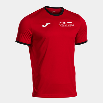 Downlands Community School PE Tee Red/Black Adult (Combi Prem)