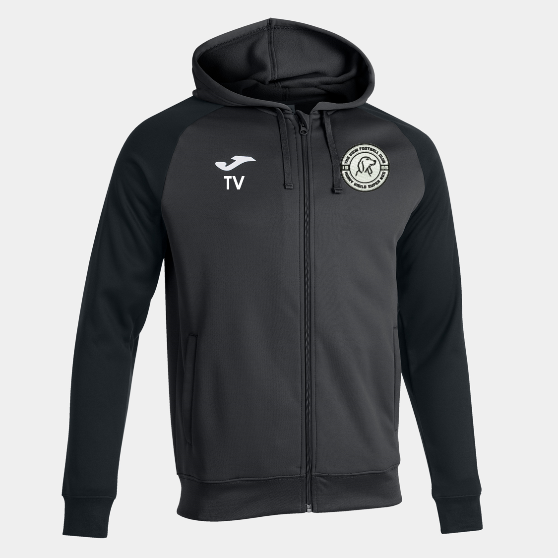 The View FC Zipped Hoody Black/Grey (Academy 4)