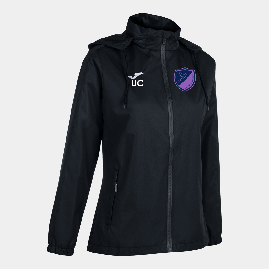 Uckfield College Rain Jacket Womens Fit Black (Trivor)
