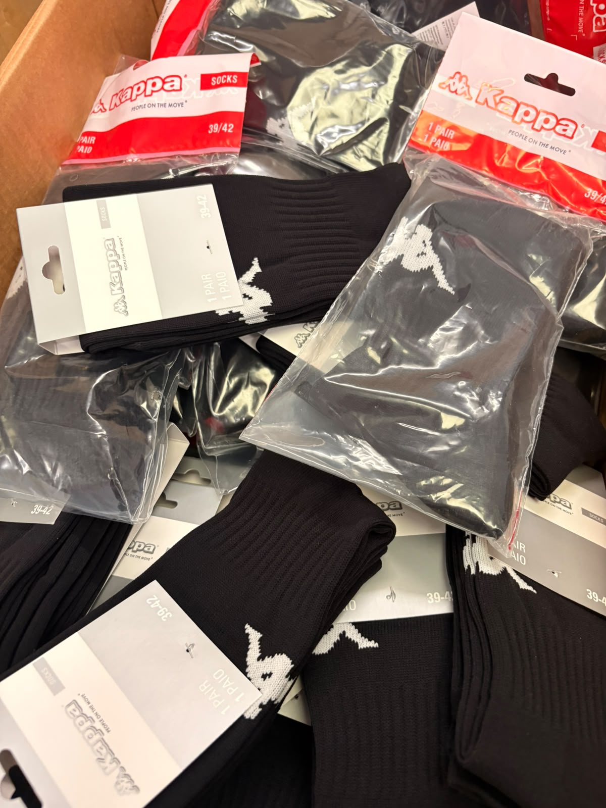 Kappa Black Football Socks Clearance Offer