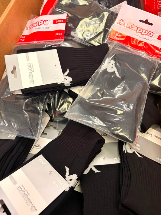 Kappa Black Football Socks Clearance Offer