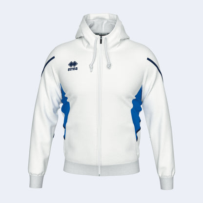 Errea Clancy Zip Hoodie White Blue Junior