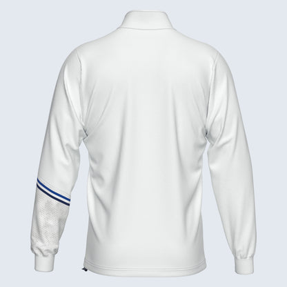 Errea Elias 1/4 Zip White Blue Junior