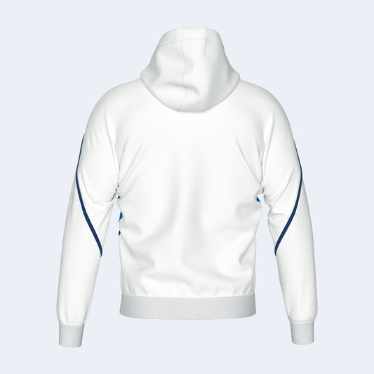 Errea Clancy Zip Hoodie White Blue Adult